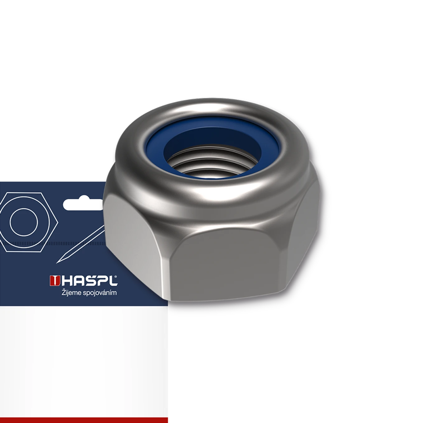 Matice samojistící nízká M8 ZB DIN 985, 8 sáček-20ks - slide 0