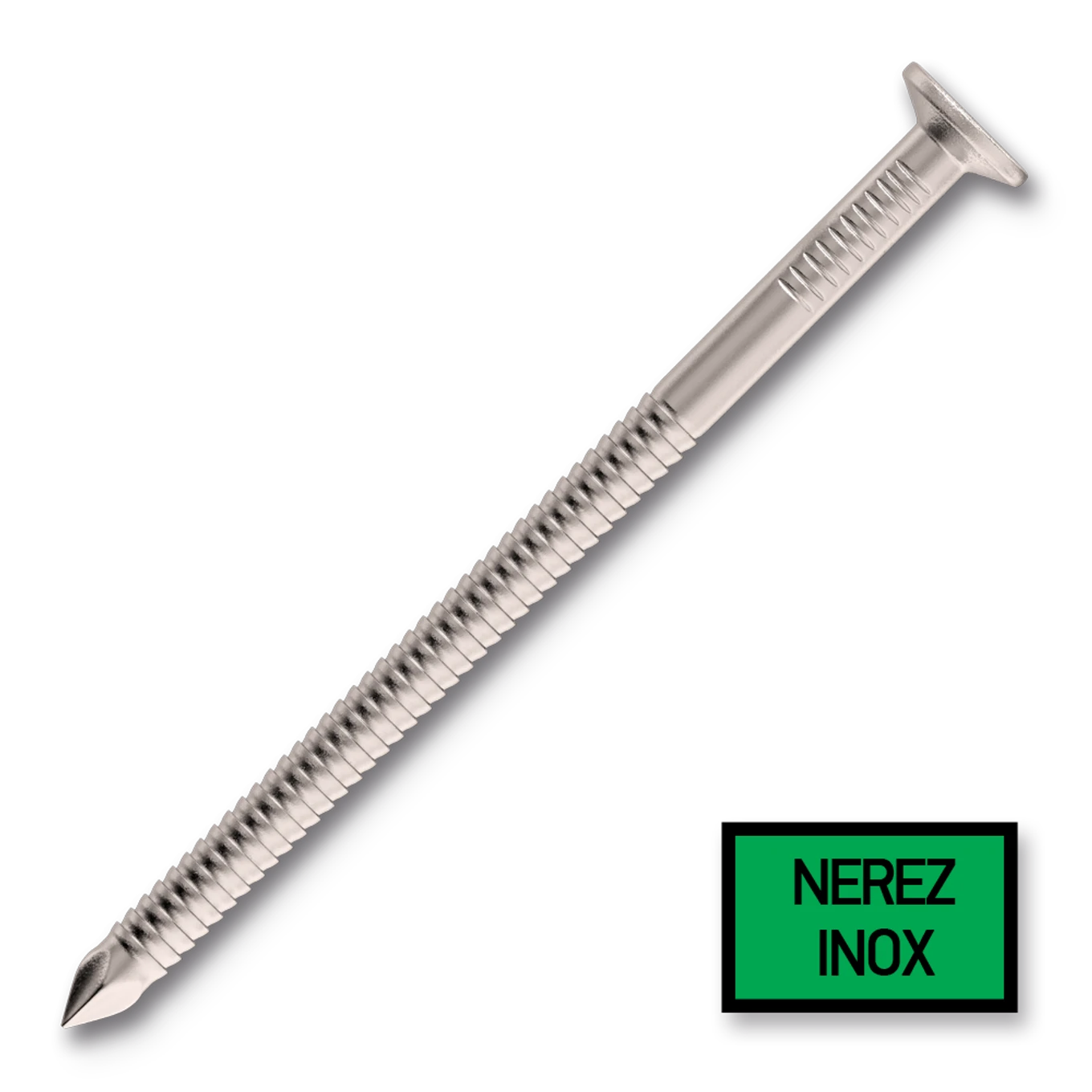 Konvexní hřebíky 2,1/2,3 x 25 mm válc.pod hlavou 10, nerez AISI 304 - slide 0