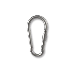 Feuerwehrkarabiner 7x70, mit Schraubverschluss, DIN 5299 Form D, verzinkt