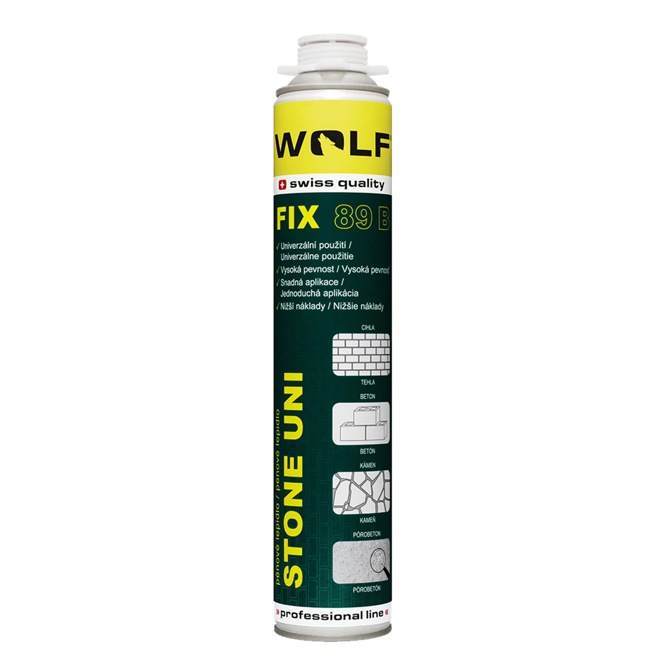 Lepidlo na cihly WOLF Fix STONE UNI 89B, 750ml, pistolové - slide 0