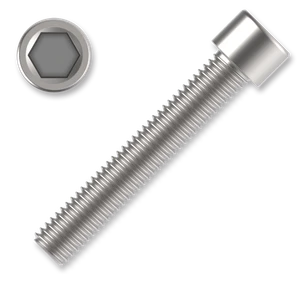 Zylinderschraube mit Innensechskant M6x16, Kl.8.8, weiss verzinkt, DIN 912 - slide 0