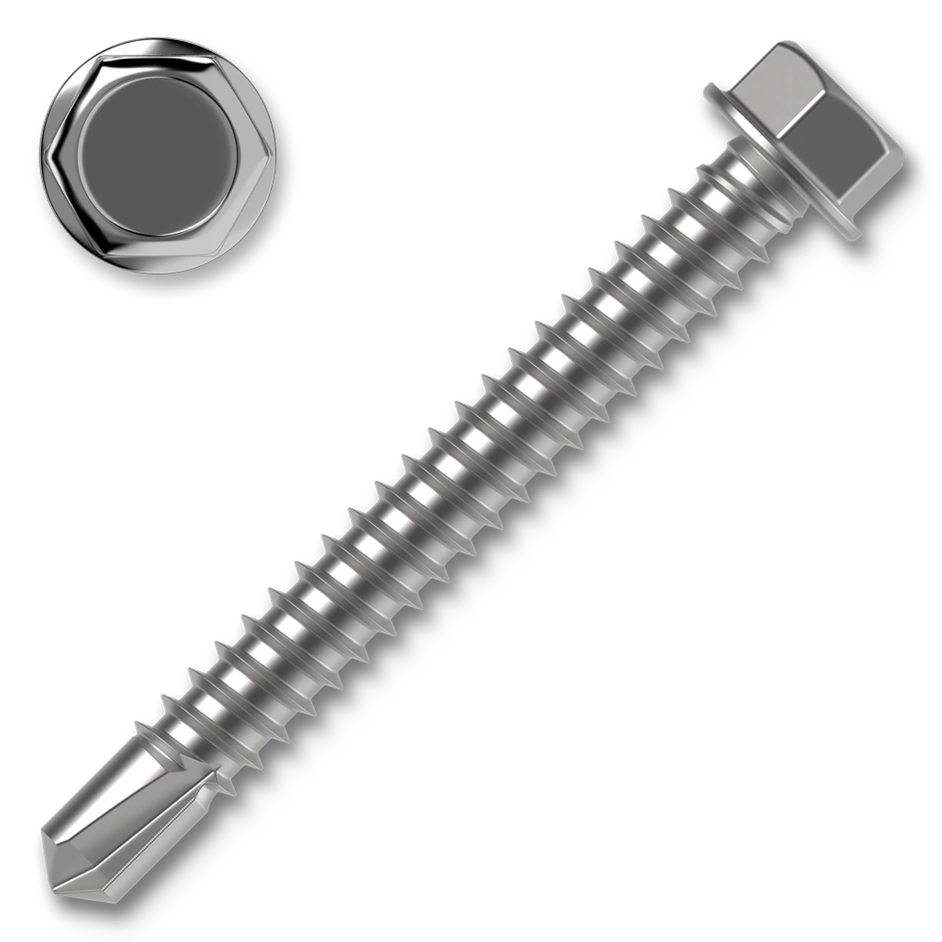 Šroub samovrtný TEX 6,3x45 ZB šestihran.hlava DIN7504K - slide 0