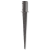 Fence post spike anchors for round timber