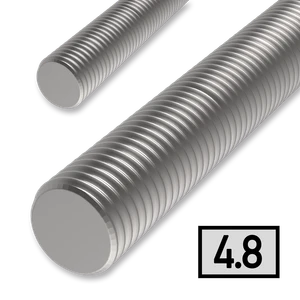 Gewindestange M5x1000, Kl.4.8, weiss verzinkt, DIN 975 - slide 0