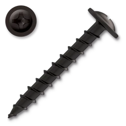 Schnellbauschraube 4,2x45, Flachrundkopf, schwarz Phosphat, Grobgewinde