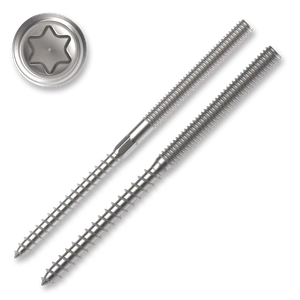 Stockschraube M8x70, TX 25, weiss verzinkt - slide 0