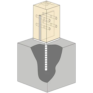 Patka kotevní do betonu Typ T 70x70x4,0 - slide 1