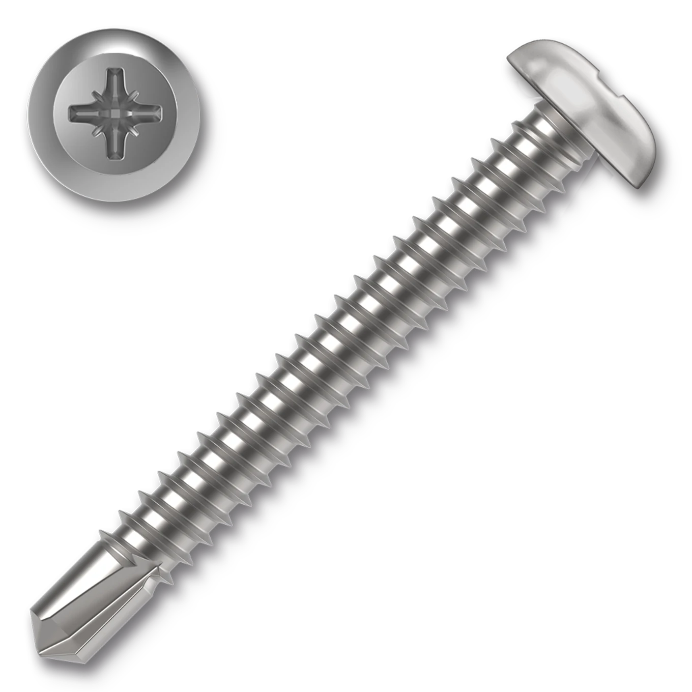 Šroub samovrtný TEX 4,2x19 ZB půlk.hlava DIN7504N - slide 0