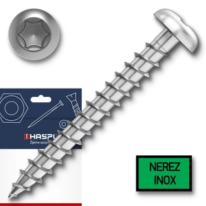 Vrut univerzální 5,0x40 PHH TX25 NEREZ A2 závit celý půlkul. hlava sáček-20ks - slide 0
