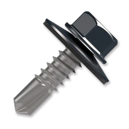 Šroub samovrtný (farmářský) 4,8x20 s podložkou EPDM (RAL 7016) šedá dřevo/plech