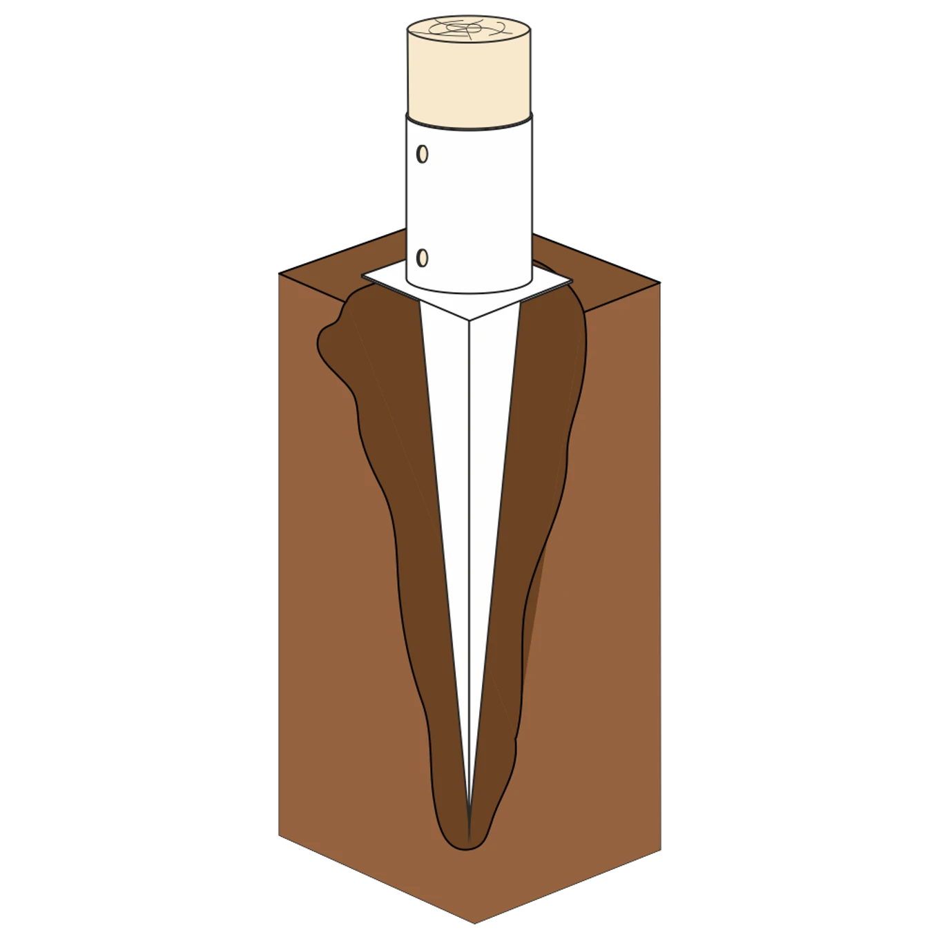 Kotvící hrot kruhový 80x750 - slide 1