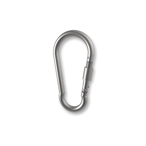 Feuerwehrkarabiner 4x40, mit Schraubverschluss, DIN 5299 Form D, verzinkt - slide 0