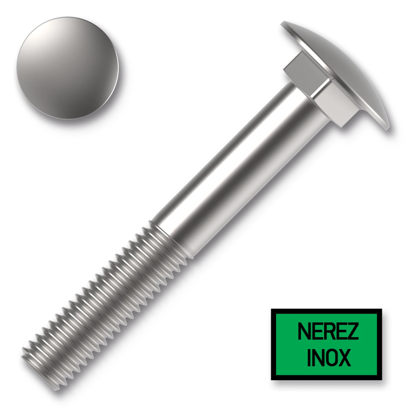 Šroub vratový M6x35 nerez A2-70 DIN603 - slide 0