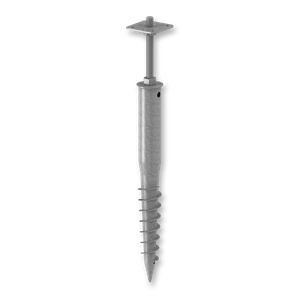 Vrut zemní stavitelný s patkou pilíře 110x110x1000, žárový zinek - slide 0