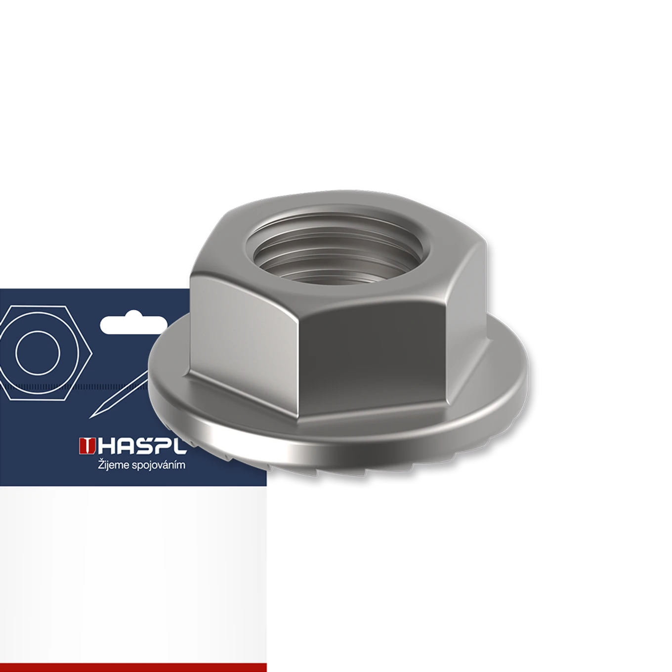 Matice s ozubeným límcem M6 ZB DIN 6923, 8 sáček-20ks - slide 0