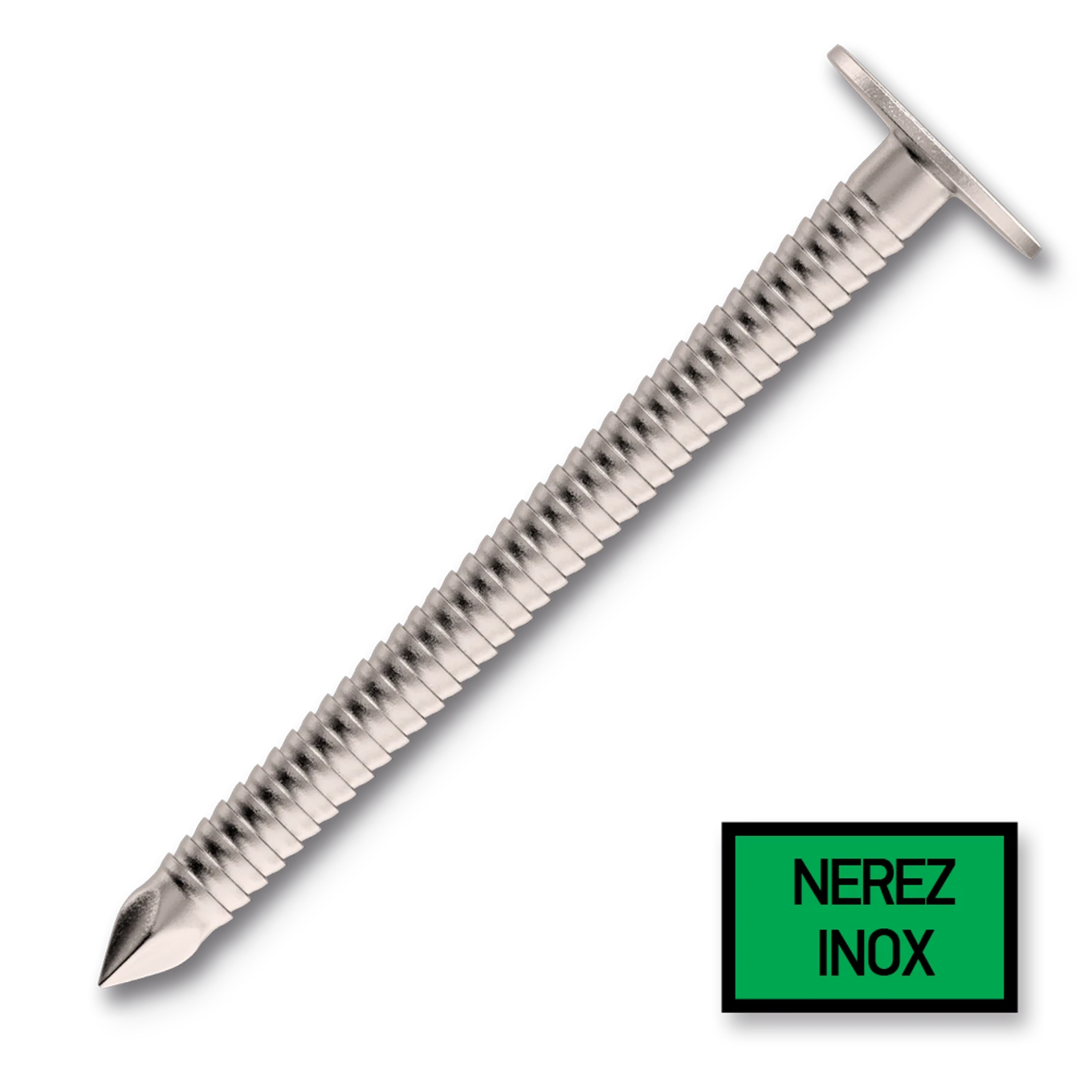 Konvexní hřebíky (Roofing nails) 3,1/3,3 x 32 mm válc. pod hlavou 3, nerez AISI 304, DREAG - slide 0