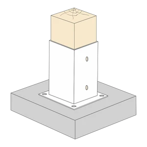 Kotvící botka čtvercová 90x90x150 - slide 1