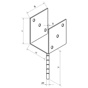 Patka kotevní do betonu Typ U 100x80x4,0 - slide 2