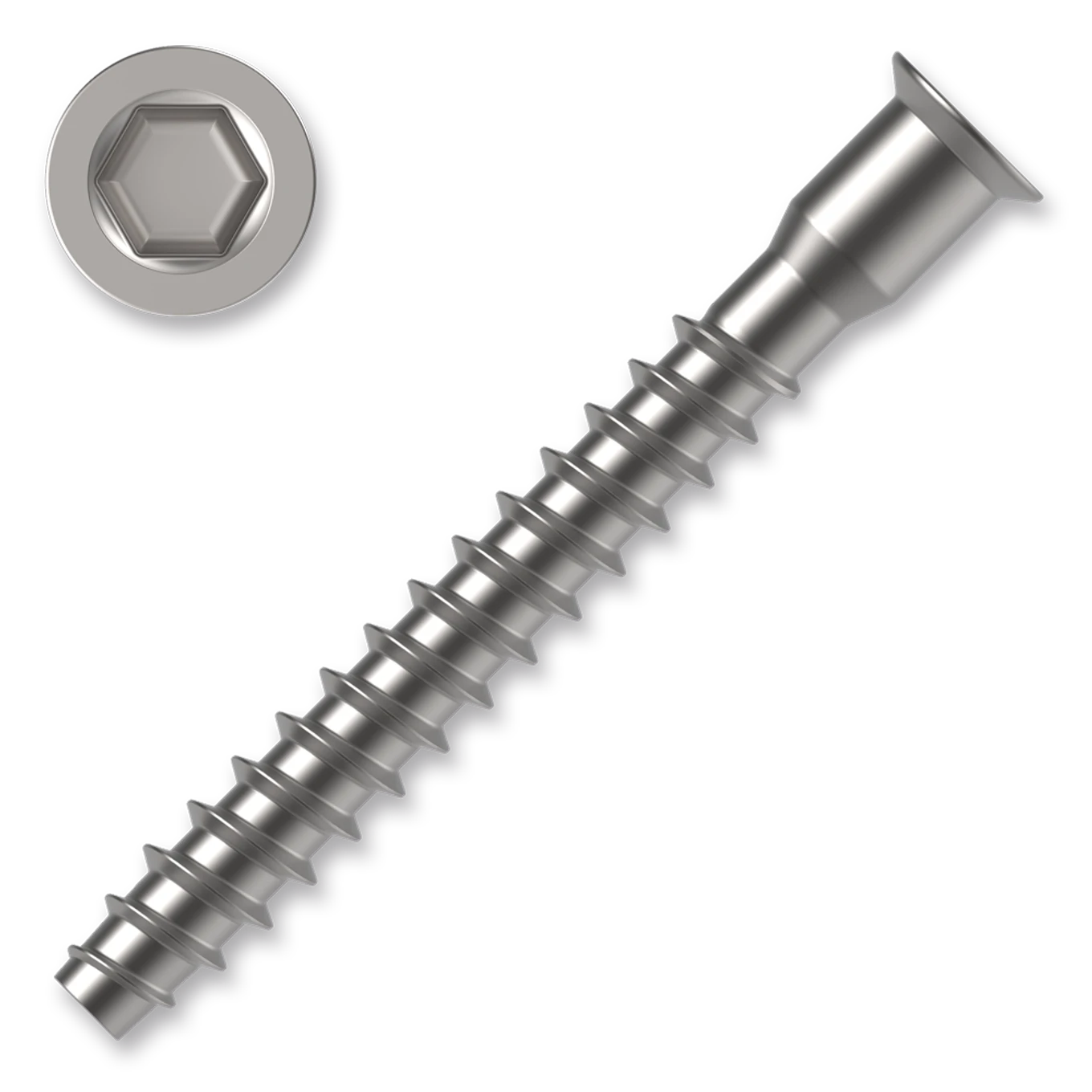 Vrut nábytkový - konfirmát 7,0x70 ZHH IMBUS ZB závit částečný - slide 0