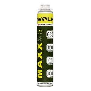 Montážní pěna WOLF MAXX 65l nízkoexpanzní, 850ml, pistolová - slide 0