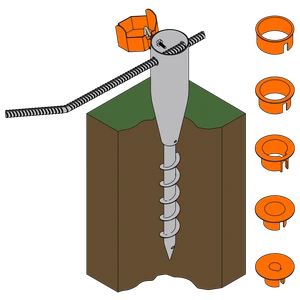 Vrut zemní kruhový 26-55x560 - slide 1