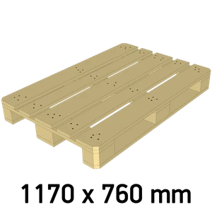 Dřevěná paleta 1170 x 760 x 139 mm - SENCO - slide 0