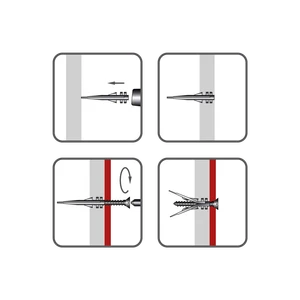 Hmoždinka plechová natloukací do sádrokartonu GFK45 s vrutem PZ - slide 1