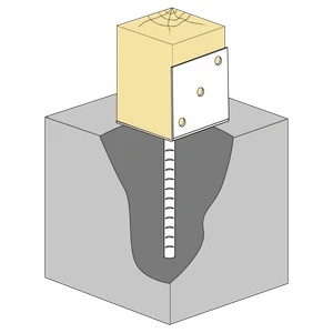 Patka kotevní do betonu Typ L 80x80x4,0 - slide 1
