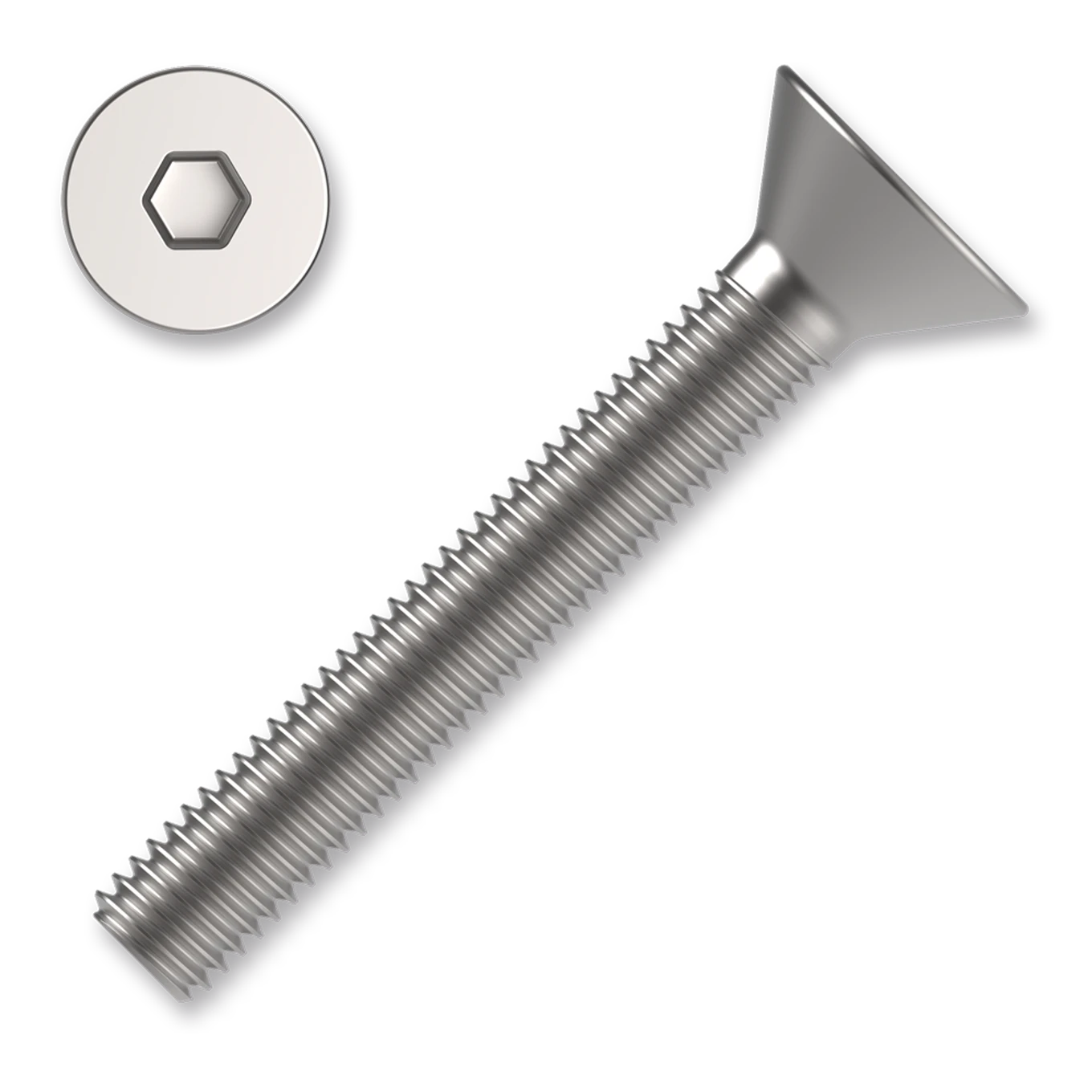 Šroub se zápust. hlavou imbus M5x60 ZB DIN 7991, 10.9 - slide 0