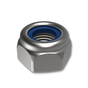 Sechskantmutter, Polyamidklemmteil, niedrige Form M24, Kl.6, weiss verzinkt, DIN 985 - slide 0