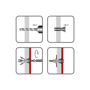 Hmoždinka rozvírací dutinová HRD 10x19, polyamid - slide 1