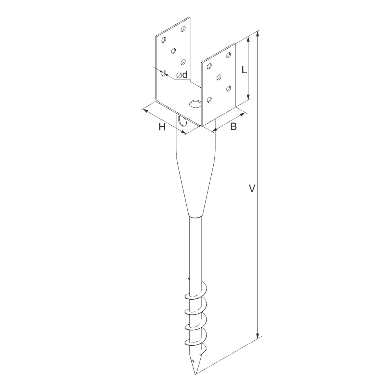 Vrut zemní typ U 100x900 - slide 2