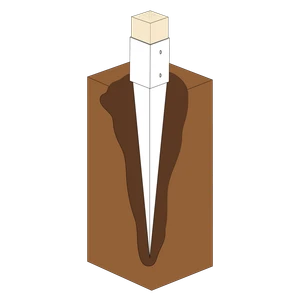 Kotvící hrot čtvercový 100x100x900 - slide 1