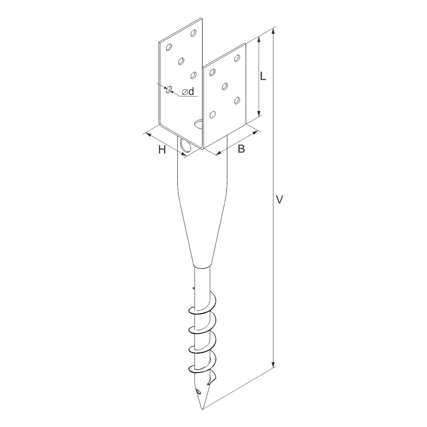 Vrut zemní typ U 80x700 - slide 2