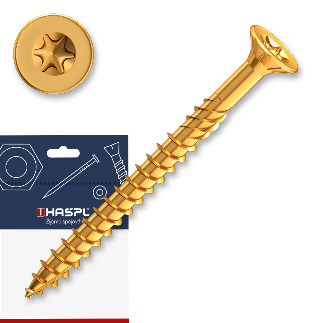 Vrut konstrukční 5,0x60 zápust.hl. TX25 ZZ sáček-20ks - slide 0