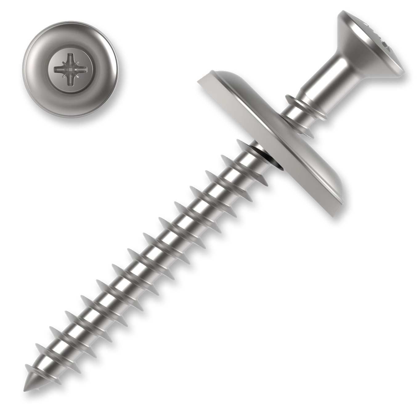 Šroub klempířský DIN 7995 s EPDM podložkou 4,5 x 20 mm, PZ, nerez A2 - slide 0