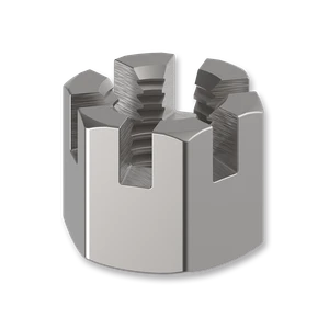 Kronenmutter M8, Kl.6, weiss verzinkt, DIN 935 - slide 0