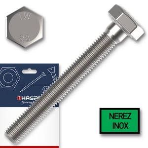Šroub 6hr.hlava M10x70 nerez A2-70 závit celý DIN933 sáček-5ks - slide 0