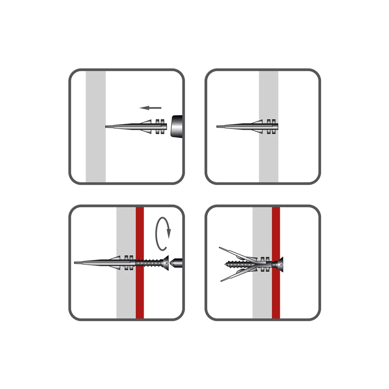 Hmoždinka plechová natloukací do sádrokartonu GFK40 s vrutem PZ - slide 1