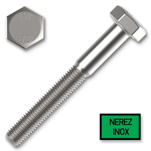 Šroub 6hr.hlava M5x40 nerez A2-70 závit částečný DIN 931 - slide 0