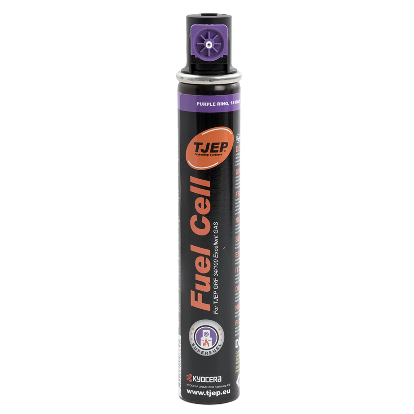 Dóza s plynem 165mm/43g/80ml - fialový pruh (jen pro TJEP GRF 34/100 EXCELLENT GAS!) - slide 0