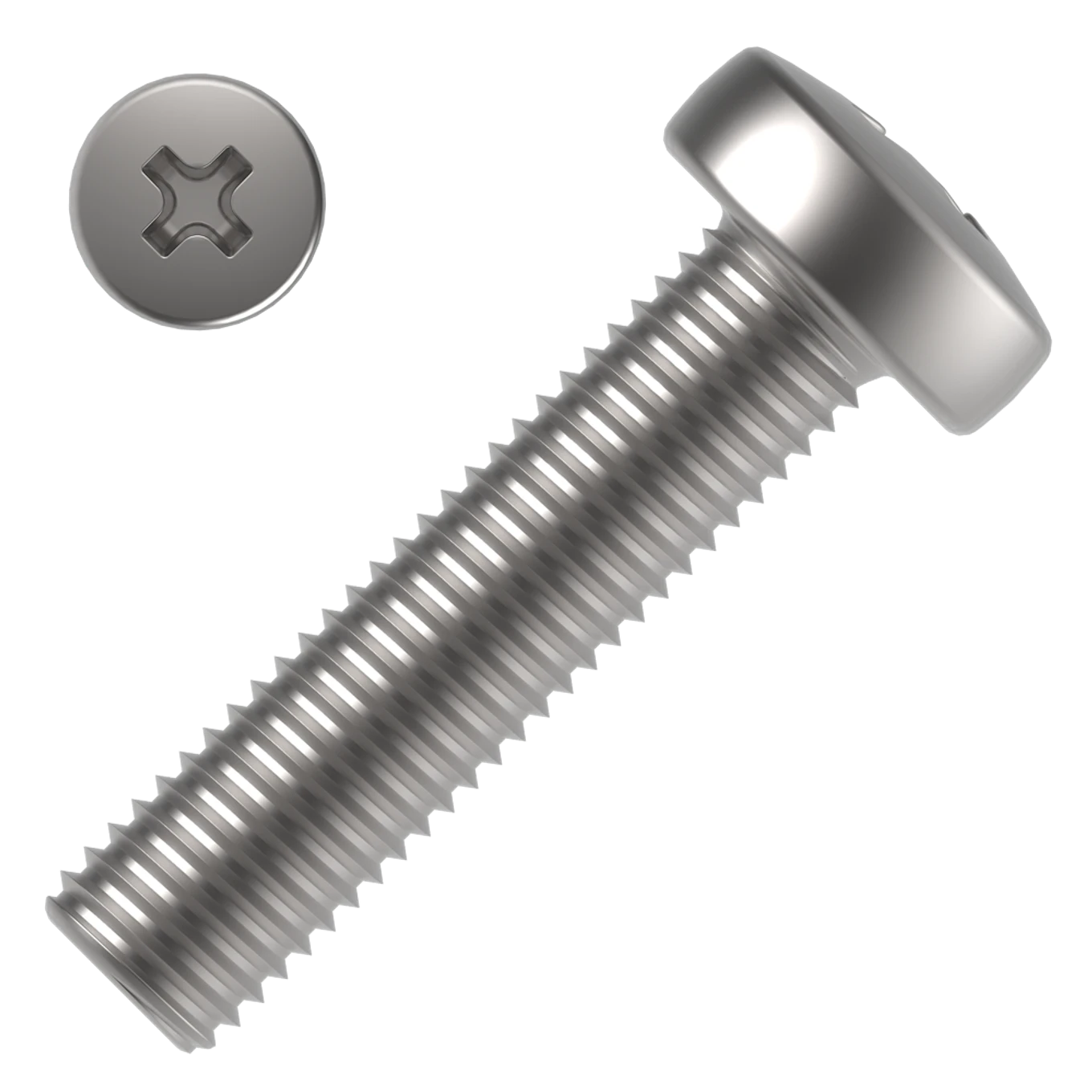 Šroub s půlk. hlavou M3x6 mm ZB PH, DIN 7985 4.8 - slide 0