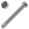 Bohrschraube 5,5x32, Sechskant-Flanschkopf, weiss verzinkt, DIN 7504K