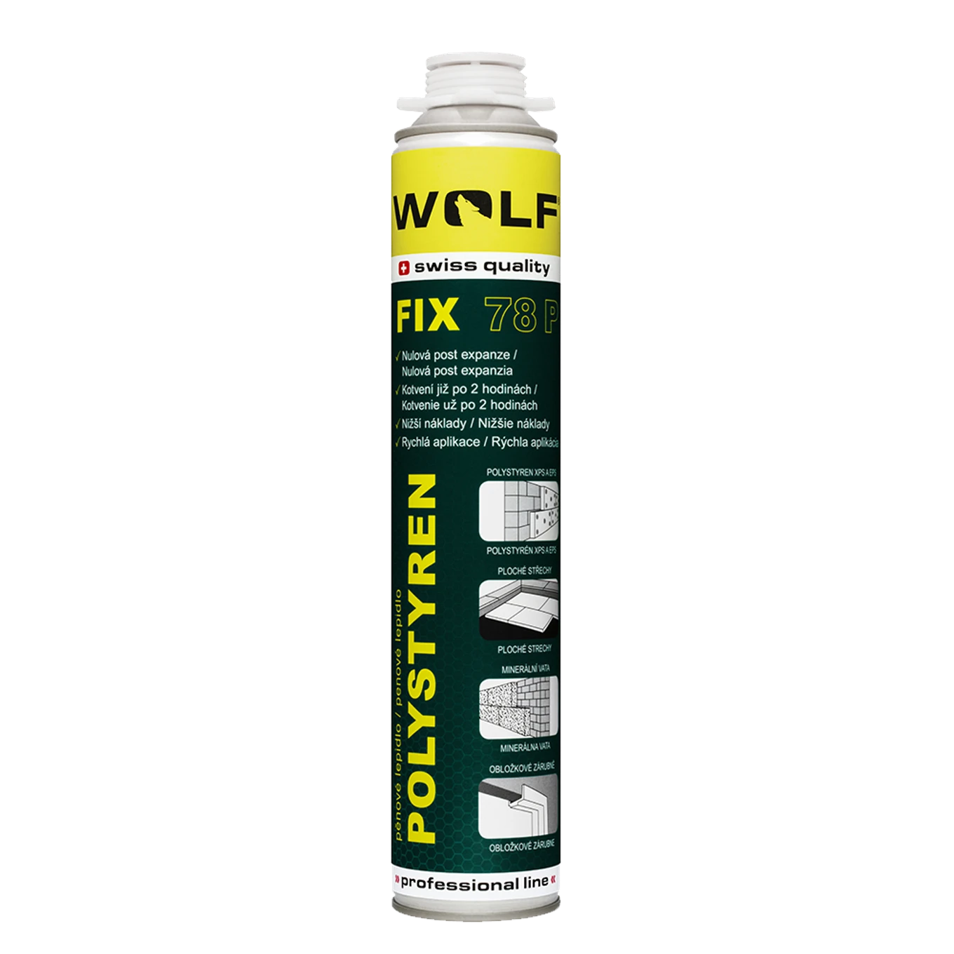 Lepidlo na polystyren WOLF Fix POLYSTYREN 78P, 750ml, pistolové - slide 0