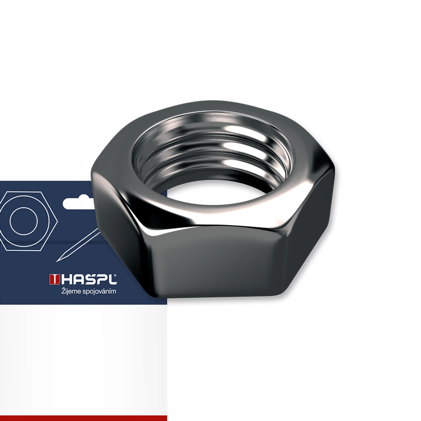 Matice M8 ZB DIN 934, 8 sáček-20ks - slide 0