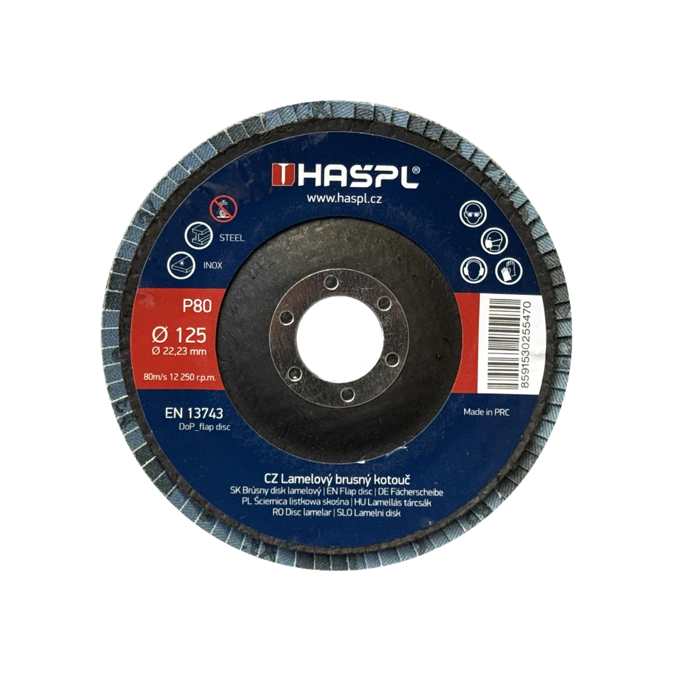 Lamelový brusný kotouč 125x22,23mm/P80 - slide 0