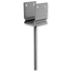 Patka kotevní do betonu Typ U 120x120x4,0 s prolisem - slide 0