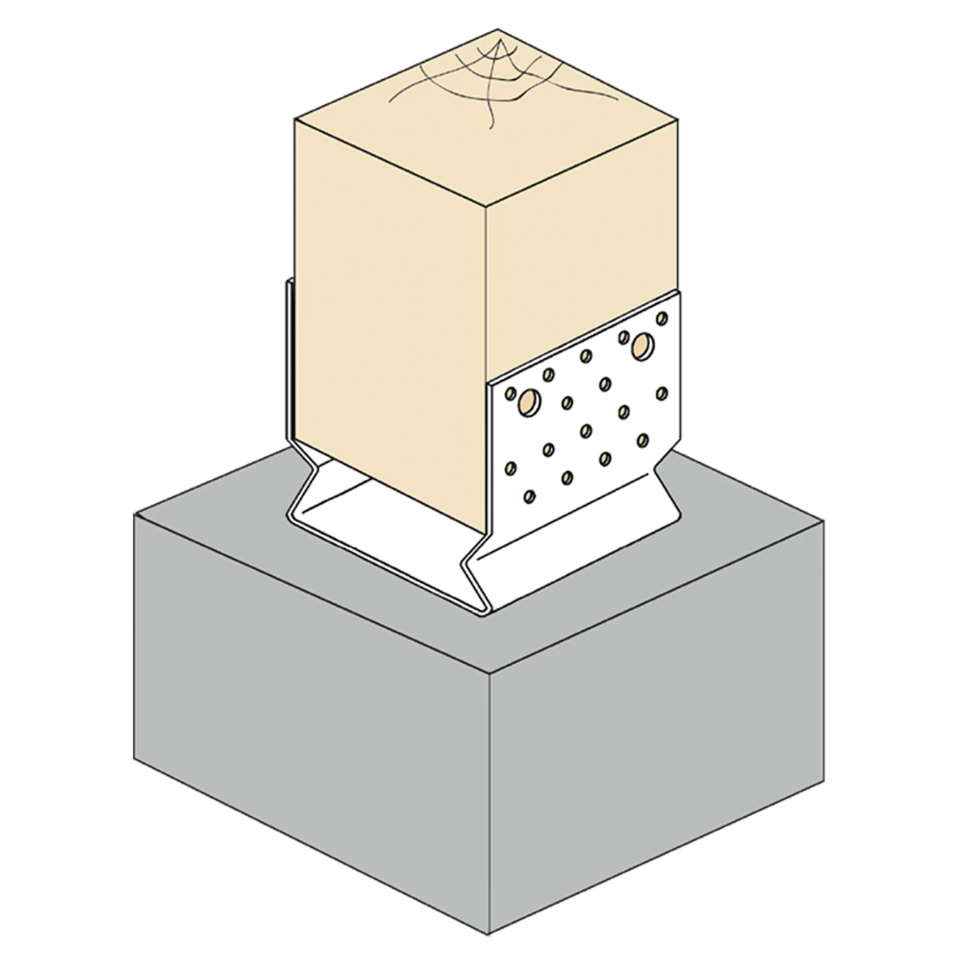 Kotevní prvek Typ U 60x60x4,0 s prolisem - slide 1