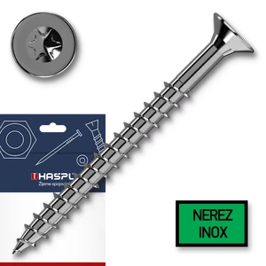 Vrut univerzální 4,5x80 ZHH TX20 NEREZ A2 závit částečný 80/50 sáček-10ks - slide 0