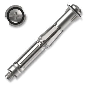 Hmoždinka ocelová dutinová HOD-S 12x52mm+ šroub M6 čočk.hlava pozidrive ZB - slide 0